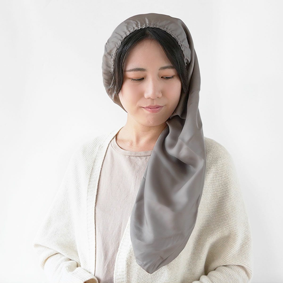 絹屋 おやすみケア シルク100% ロングナイトキャップ 潤美髪 | DAIGO