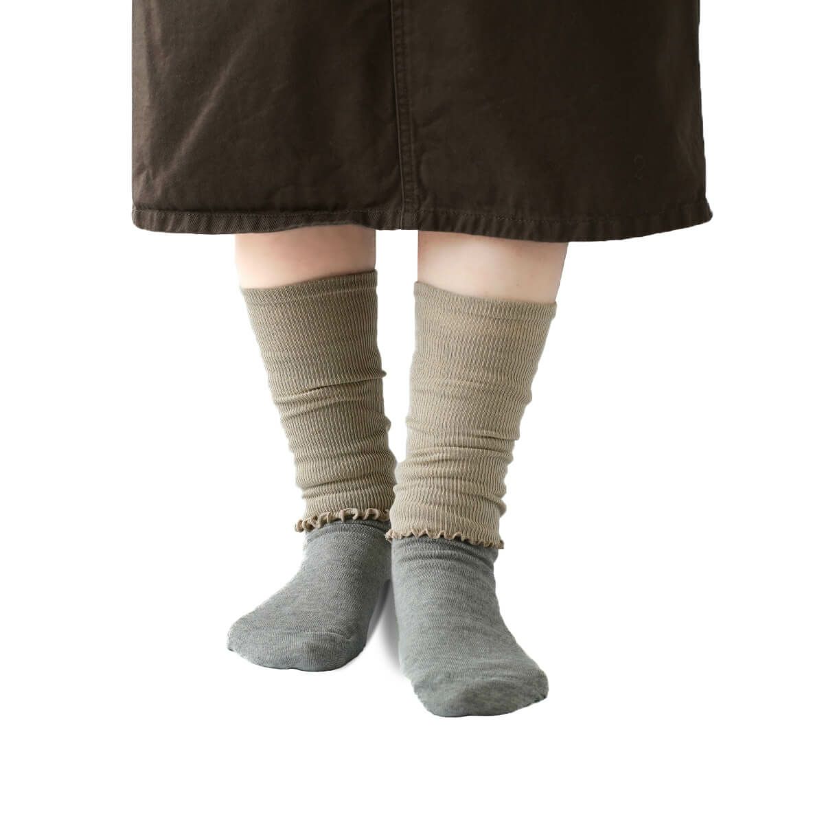 絹屋 360°伸縮する シルク混レッグウォーマー | DAIGO official shop